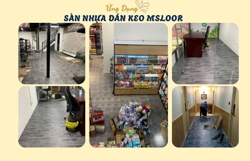 Ứng Dụng Sàn Nhựa Dán Keo Giả Vân Thảm MSFloor