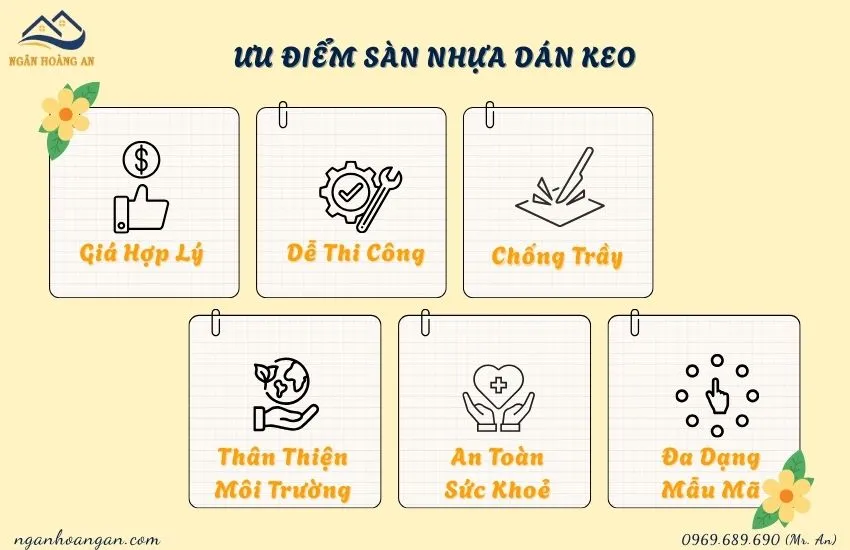 Ưu Điểm Nổi Bật Của Sàn Nhựa Dán Keo