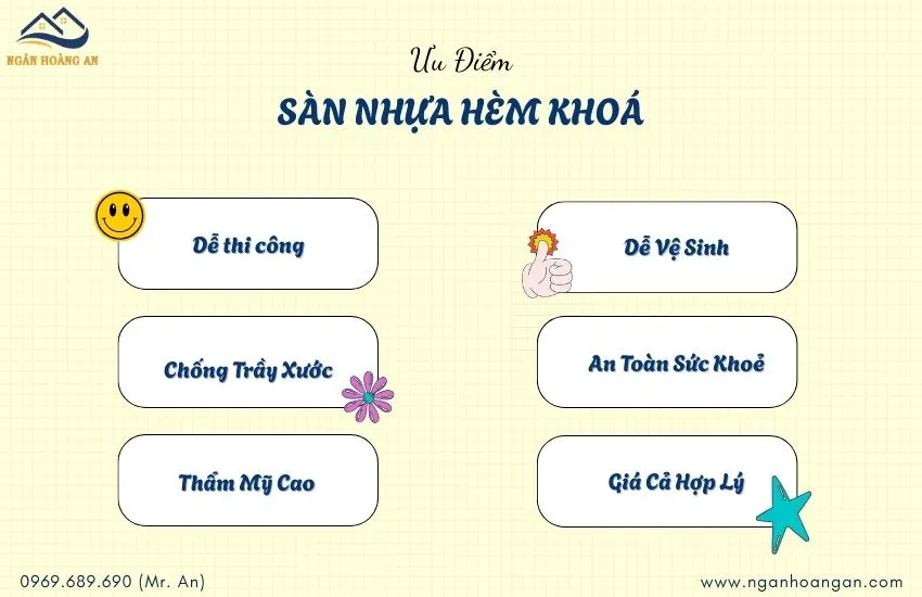 Ưu Điển Nổi Bật Sàn Nhựa Hèm Khoá