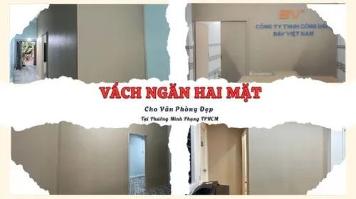 Vách Ngăn Hai Mặt Cho Văn Phòng Đẹp Tại Phường Minh Phụng TPHCM