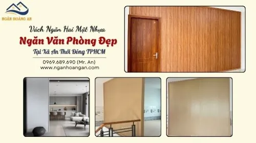 Vách Ngăn Hai Mặt Nhựa Ngăn Văn Phòng Đẹp Tại Xã An Thới Đông TPHCM