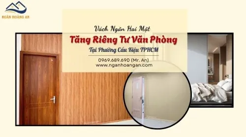 Vách Ngăn Hai Mặt Tăng Riêng Tư Văn Phòng Tại Phường Cầu Kiệu TPHCM