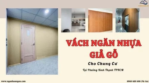 Vách Ngăn Nhựa Giả Gỗ Cho Chung Cư Tại Phường Bình Thạnh TPHCM