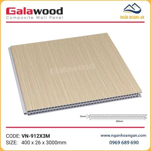 Vách Ngăn Nhựa PVC Ngăn Phòng Ngủ Galawood VN-912X3M