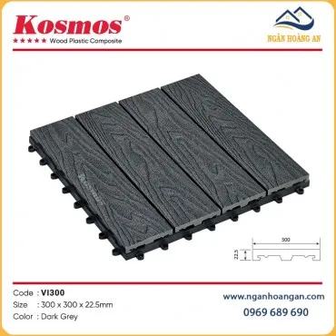 Vỉ Gỗ Nhựa Lót Sàn Sân Vườn  Kosmos VI300-Dark Grey