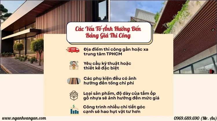 Yếu Tố Ảnh Hưởng Đến Bảng Giá Thi Công Ốp Trần Glotex Ngoài Trời