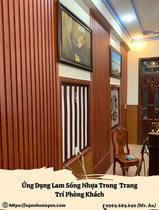 Ứng Dụng Tấm Lam Sóng Nhựa Giả Gỗ Trong Trang Trí Phòng Khách