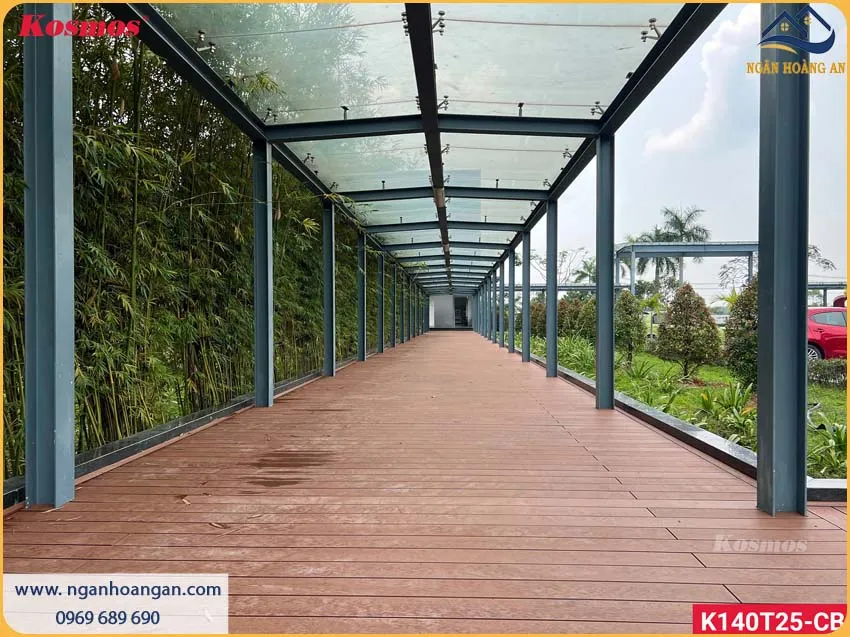 Lót Sàn Gỗ Nhựa Ngoài Trời Cho Lối Đi Với Phong Cách Hiện Đại