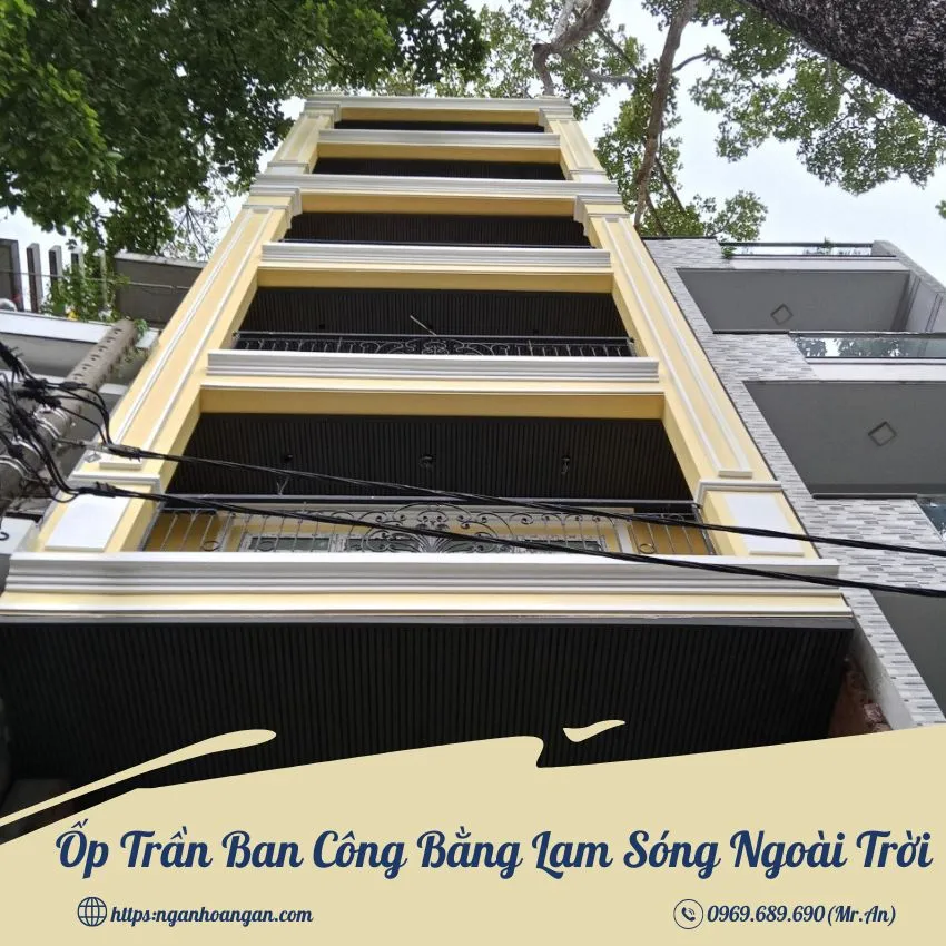 Ốp Trần Ban Công Bằng Lam Sóng Ngoài Trời 