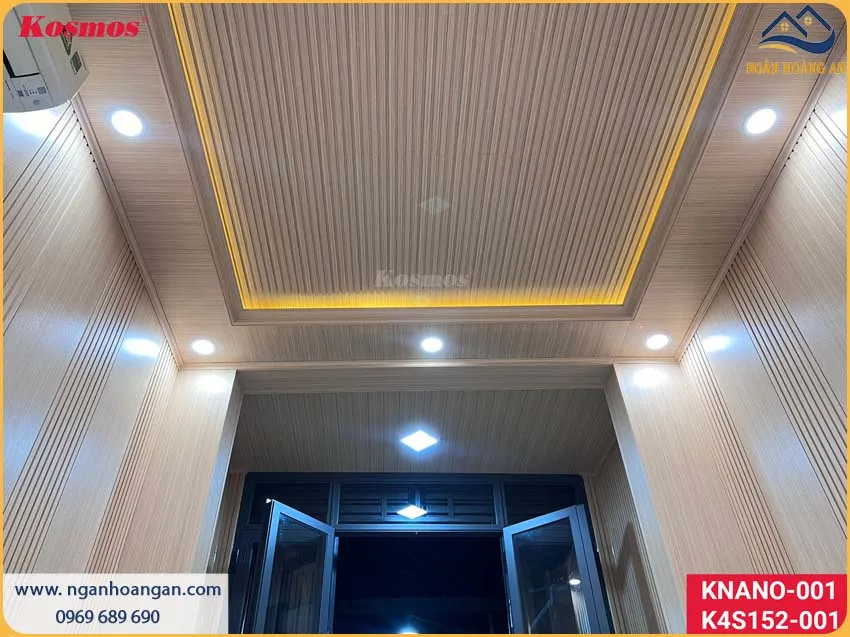 Tấm Lam Sóng Nhựa Giả Gỗ Vân Gỗ Sắc Nét Sang Trọng 