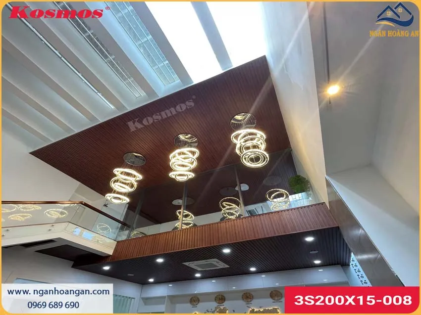 Thi Công Ốp Trần Lam Sóng Giả Gỗ Hiện Đại, Tinh Tế