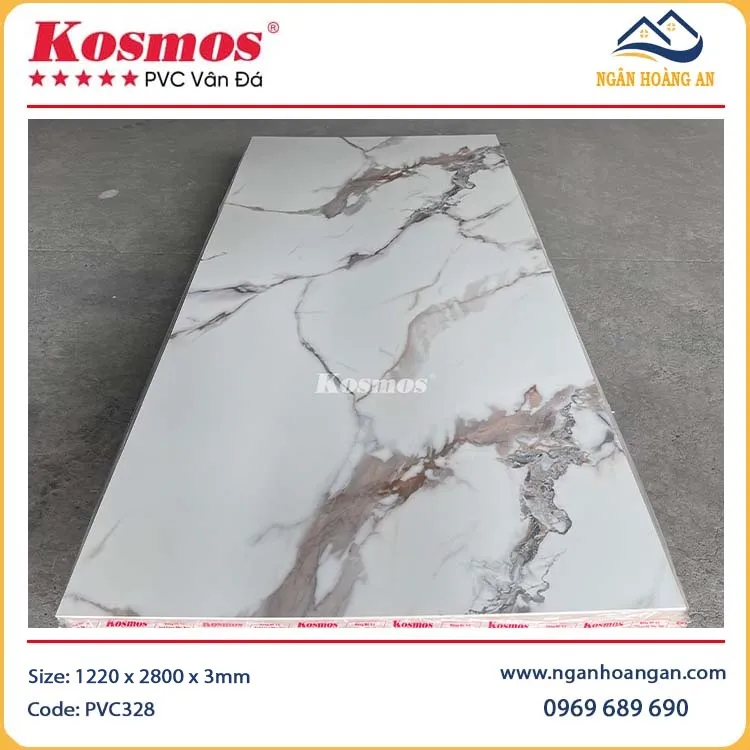 Tấm Nhựa Ốp Tường PVC Giả Đá Kosmos PVC328 Tấm Nhựa Ốp Tường PVC Giả Đá Kosmos PVC328