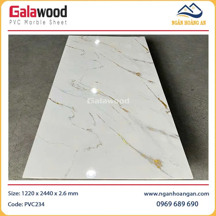Tấm Nhựa Ốp Tường PVC Giả Vân Đá Galawood PVC234