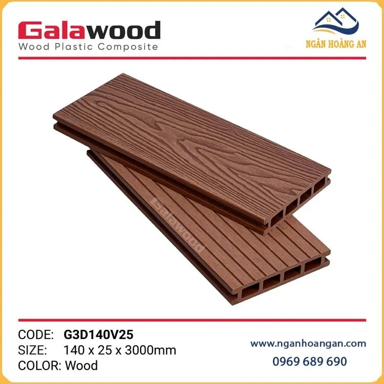 Sàn Hồ Bơi Gỗ Ngoài Trời Galawood G3D140V25 Wood