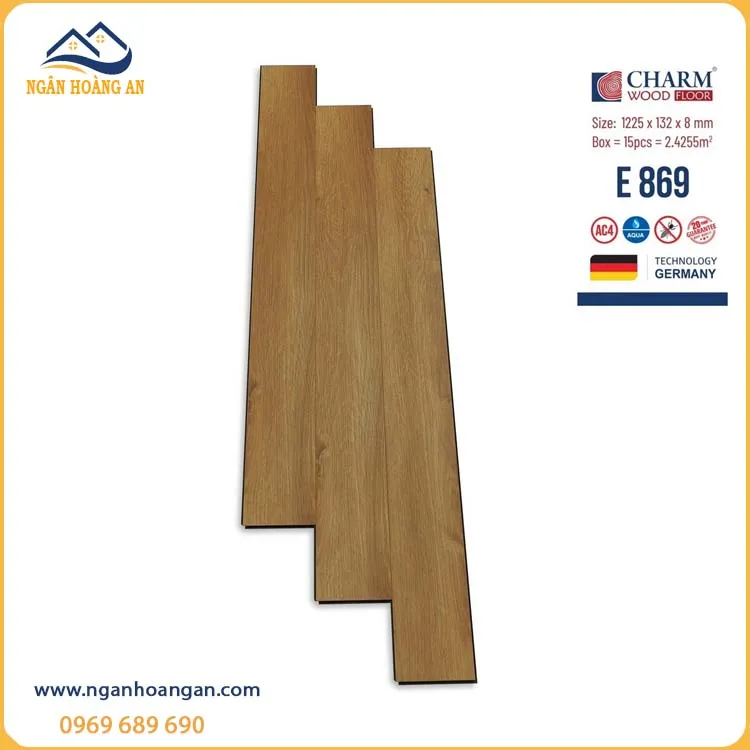 Sàn Gỗ Charmwood Việt Nam E869 Dày 8mm