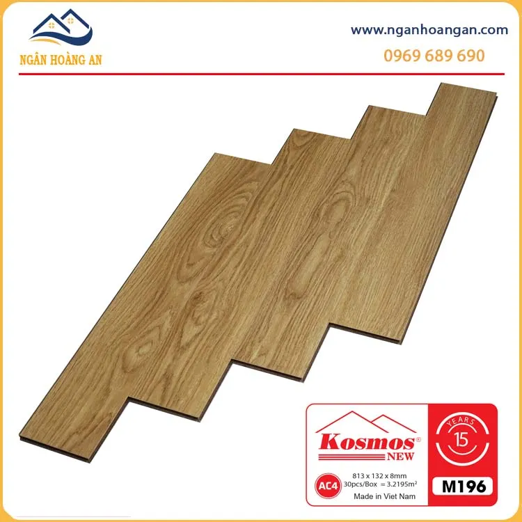 Sàn Gỗ Công Nghiệp Kosmos M196 Dày 8mm