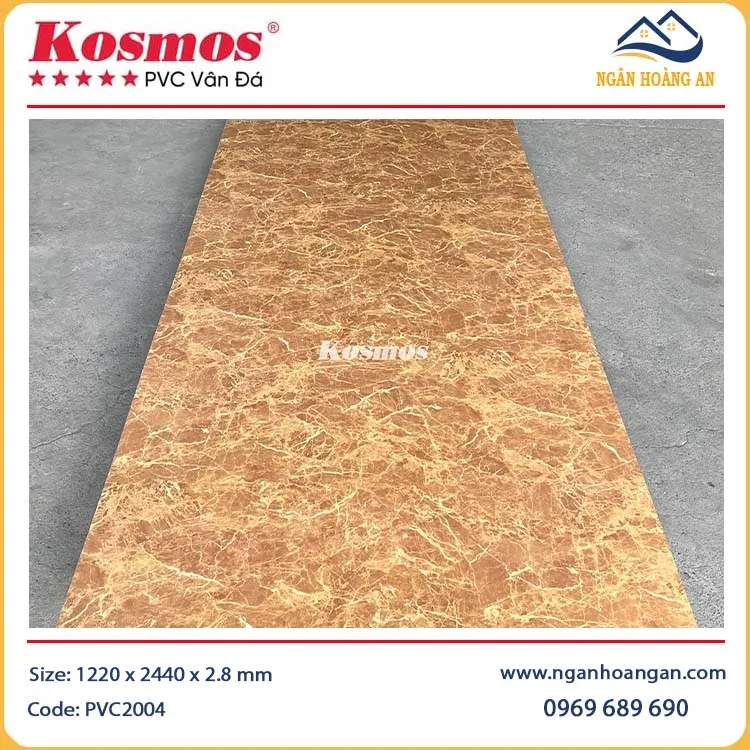 Tấm Nhựa PVC Giả Vân Bê Tông Kosmos PVC2004