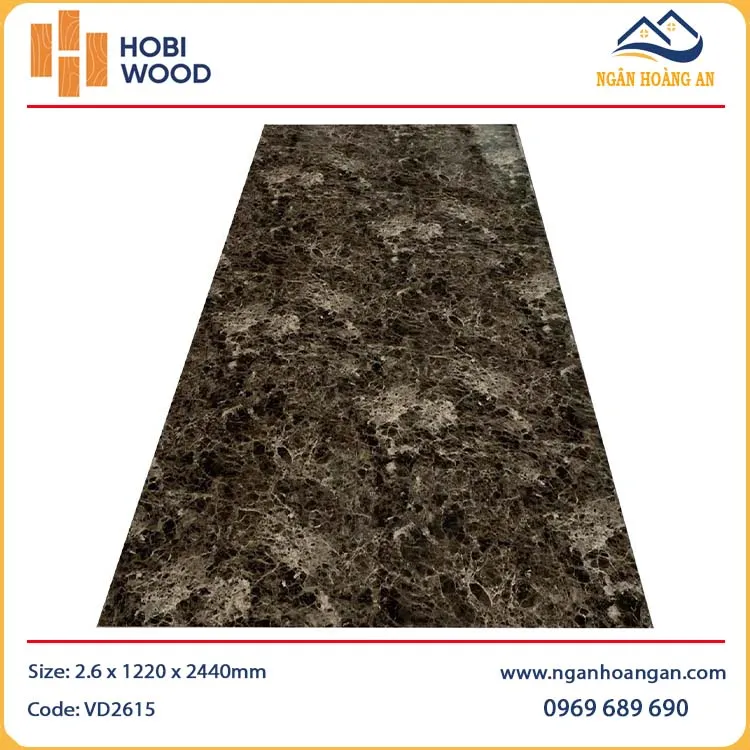 Tấm Nhựa Ốp Tường PVC Giả Đá HobiWood VD2615