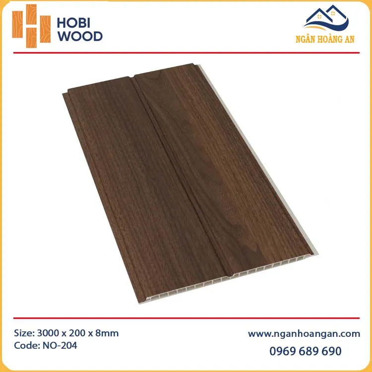 Tấm Nano Nhựa Ốp Tường Ốp Trần  HobiWood NO-204