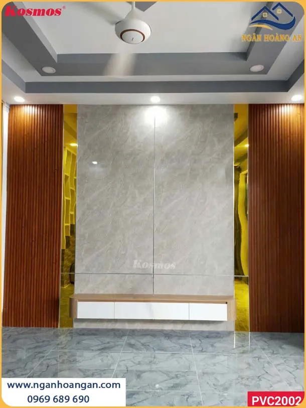 Tường Nhà Được Ốp Bởi Tấm PVC Nhựa Giả Bê Tông Độc Đáo Tường Nhà Được Ốp Bởi Tấm PVC Nhựa Giả Bê Tông Độc Đáo