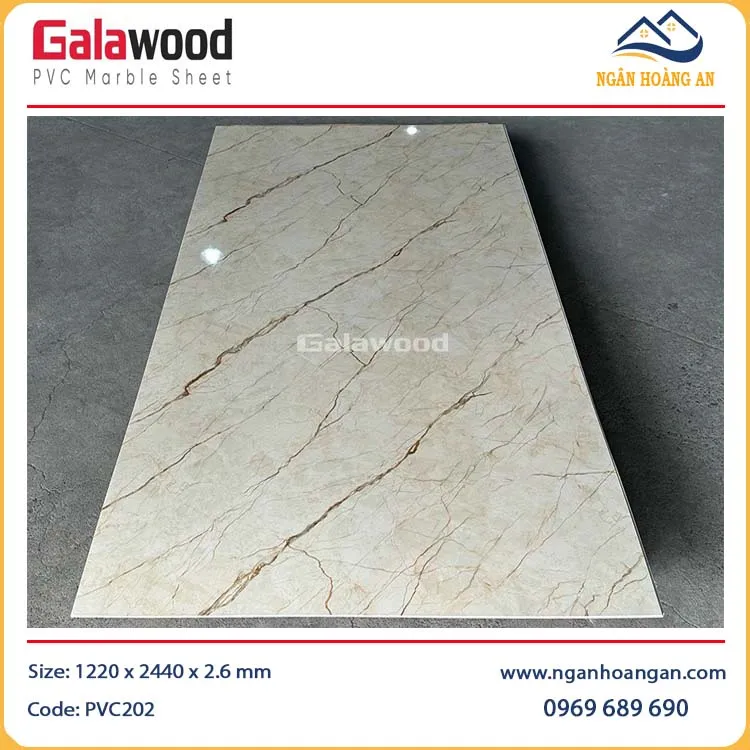 Ốp Tường Nhựa PVC Giả Đá Galawood PVC202