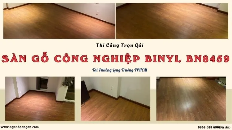 Thi Công Trọn Gói Sàn Gỗ Binyl BN8459 Tại Phường Long Trường TPHCM