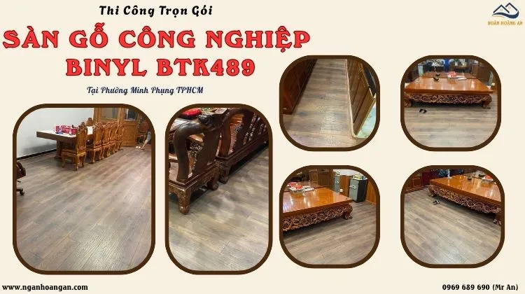 Thi Công Trọn Gói Sàn Gỗ Binyl BTK489 Tại Phường Minh Phụng TPHCM