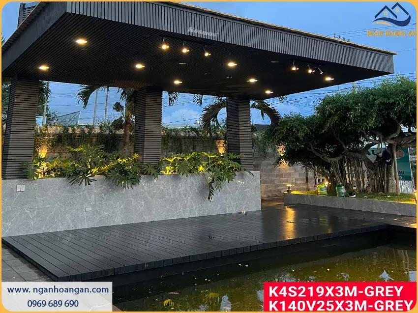 Sân Vườn Biệt Thự Sang Trọng Hơn Với Lót Sàn Gỗ Nhựa Ngoài Trời