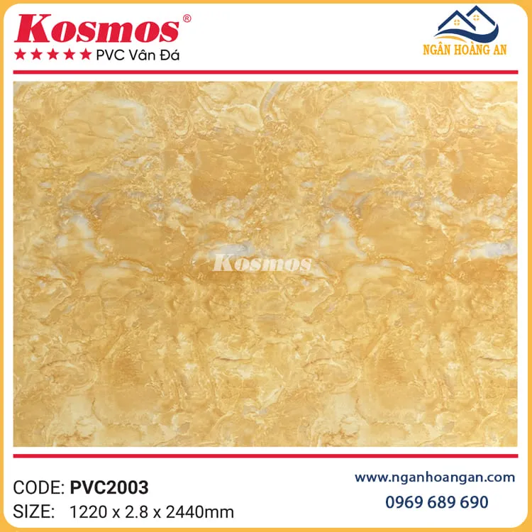 Tấm Nhựa Ốp Tường PVC Giả Đá Kosmos PVC2003 Tấm Nhựa Ốp Tường PVC Giả Đá Kosmos PVC2003