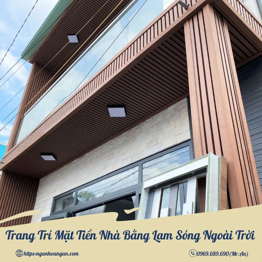 Trang Trí Mặt Tiền Nhà Bằng Lam Sóng Ngoài Trời