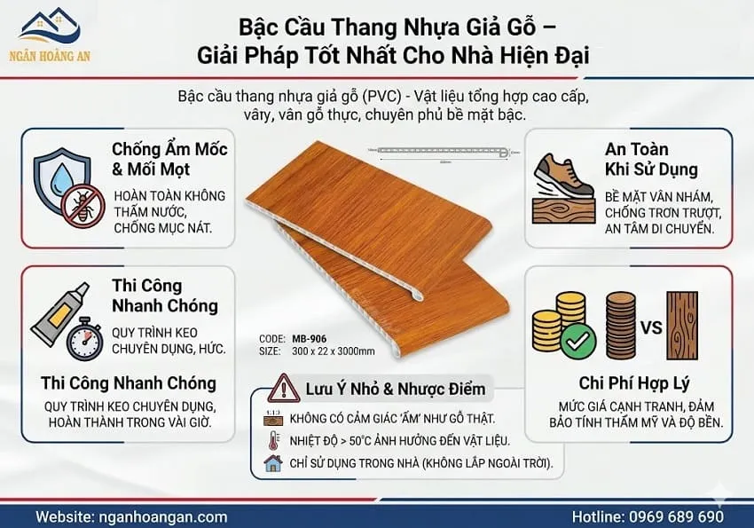 Bậc Cầu Thang Nhựa Giả Gỗ – Giải Pháp Tốt Nhất Cho Nhà Hiện Đại