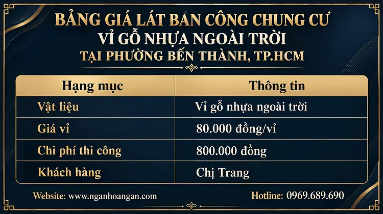 Bảng Giá Lát Ban Công Chung Cư Vỉ Gỗ Nhựa Ngoài Trời Bảng Giá Lát Ban Công Chung Cư Vỉ Gỗ Nhựa Ngoài Trời