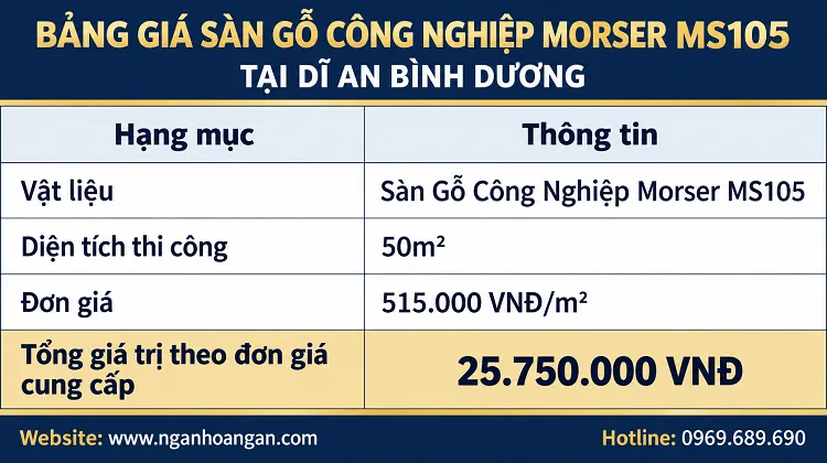 Bảng Giá Sàn Gỗ Công Nghiệp Morser MS105 Tại Dĩ An Binh Dương Bảng Giá Sàn Gỗ Công Nghiệp Morser MS105 Tại Dĩ An Binh Dương