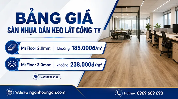 Bảng Giá Sàn Nhựa Dán Keo Lát Công Ty Tham Khảo Tại Đồng Nai