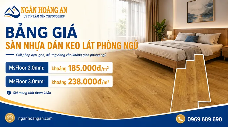 Bảng Giá Sàn Nhựa Dán Keo Lát Phòng Ngủ Mới Nhất Tại Đồng Nai