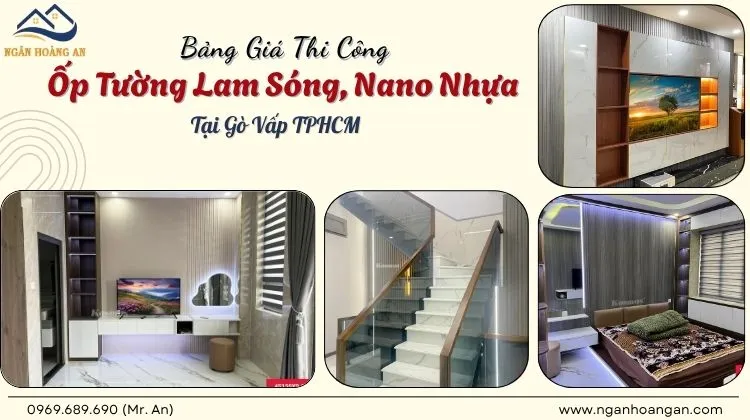 Bảng Giá Thi Công Ốp Tường Lam Sóng, Nano Nhựa
