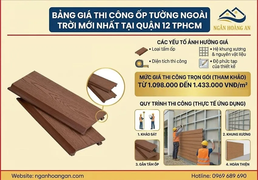 Bảng Giá Thi Công Ốp Tường Ngoài Trời Mới Nhất Tại Quận 12 TPHCM