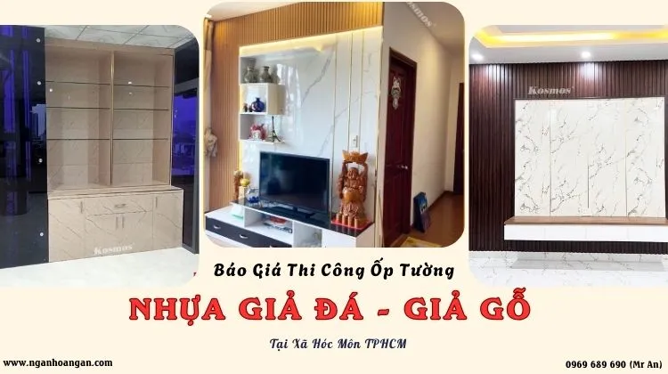 Bảng Giá Thi Công Ốp Tường Nhựa Giả Đá - Giả Gỗ Tại Xã Hóc Môn TPHCM