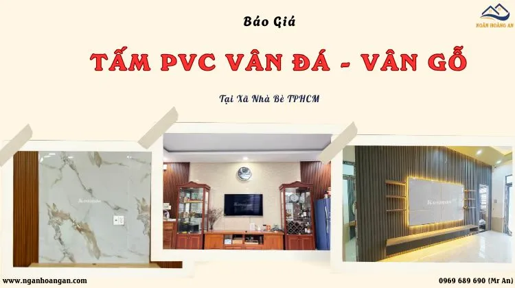 Báo Giá Tấm Ốp Tường PVC Vân Đá, Vân Gỗ Đẹp Tại Xã Nhà Bè TPHCM