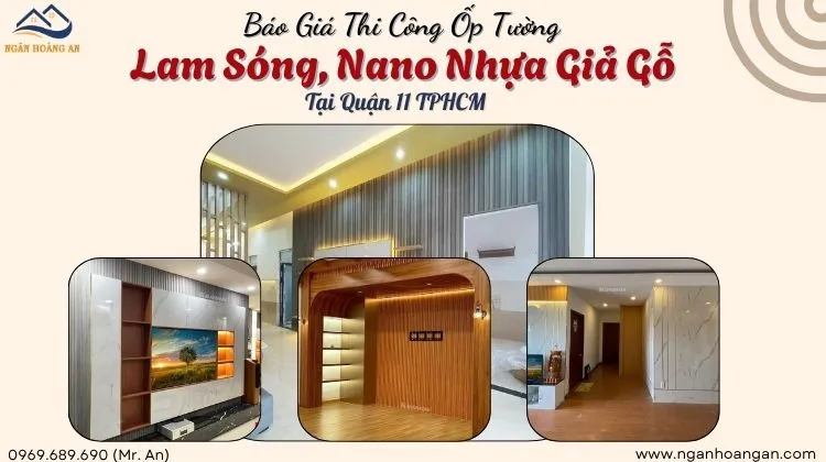 Báo Giá Thi Công Ốp Tường Lam Sóng, Nano Nhựa Giả Gỗ