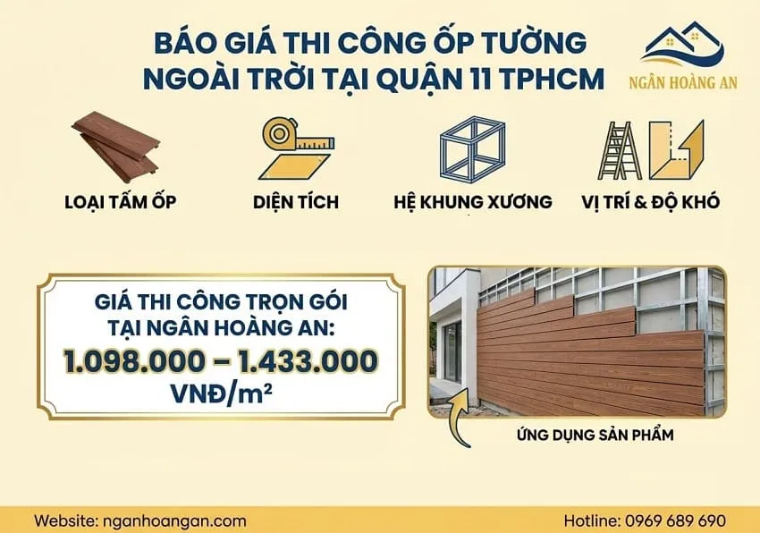 Báo Giá Thi Công Ốp Tường Ngoài Trời Tại Quận 11 TPHCM Báo Giá Thi Công Ốp Tường Ngoài Trời Tại Quận 11 TPHCM
