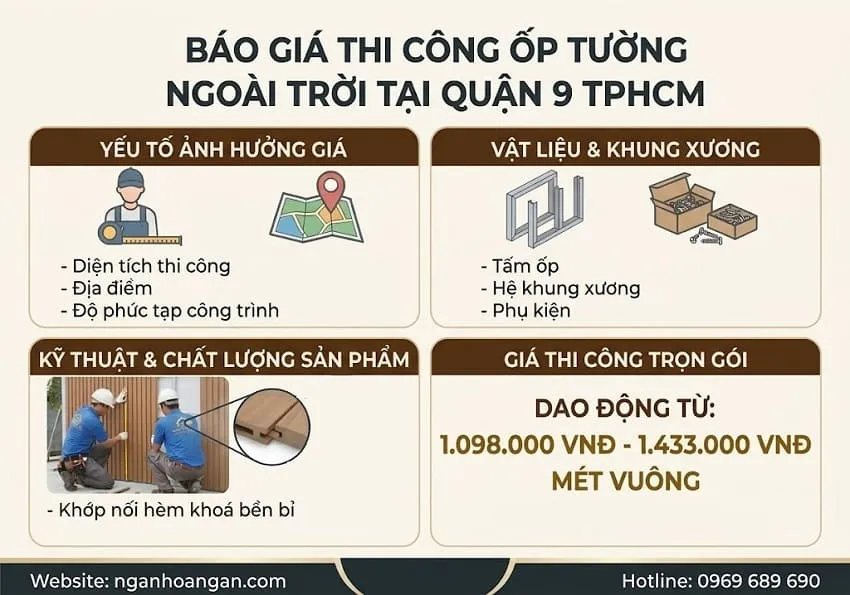 Báo Giá Thi Công Ốp Tường Ngoài Trời Tại Quận 9 TPHCM