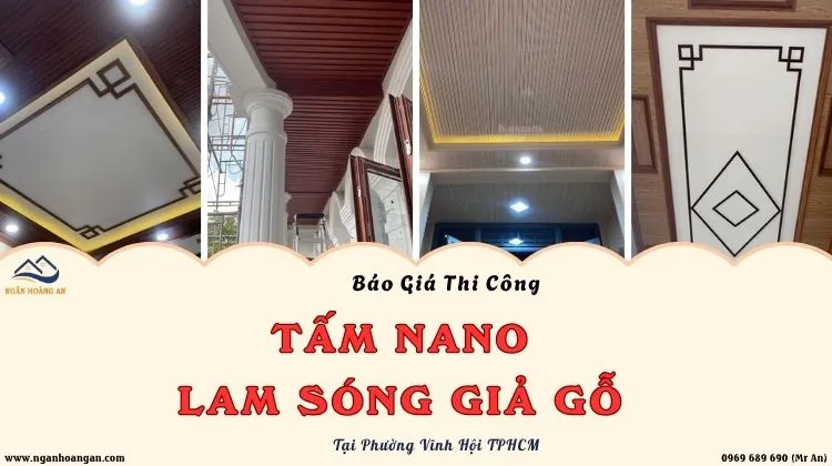 Báo Giá Thi Công Tấm Nano, Lam Sóng Giả Gỗ Tại Phường Vĩnh Hội TPHCM