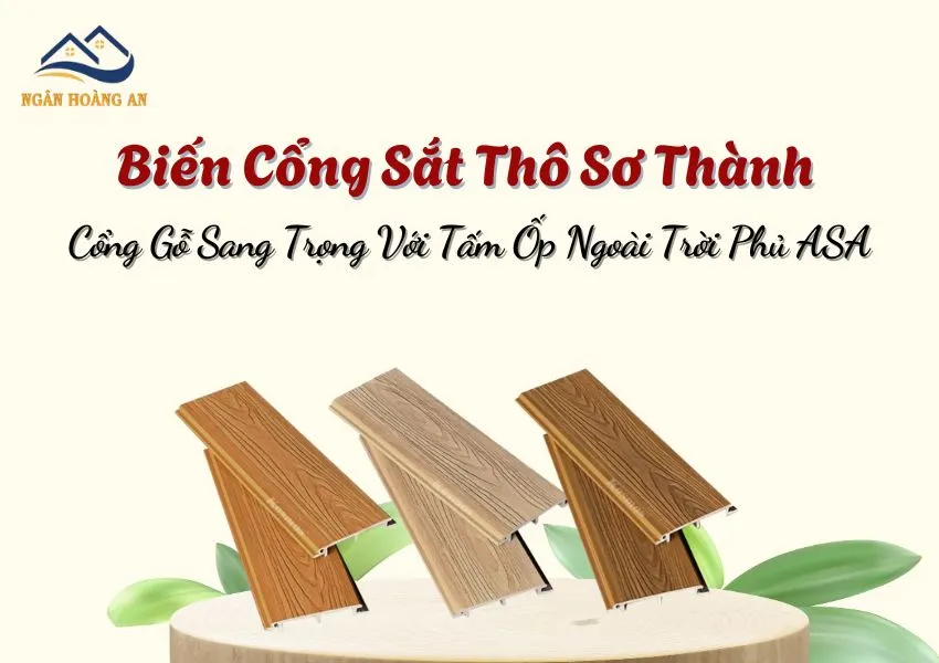 Biến Cổng Sắt Thành Cổng Gỗ Sang Trọng Với Tấm Ốp Ngoài Trời Phủ ASA