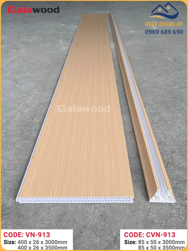 Bộ Vách Ngăn Nhựa PVC Giả Gỗ Galawood VN913