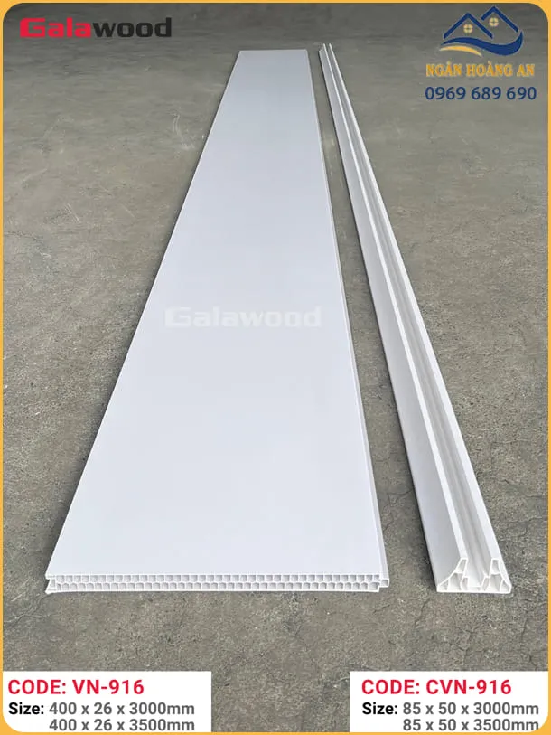 Bộ Vahcs Ngăn Phòng 2 Mặt PVC Trắng Trơn Galawood VN916 Bộ Vahcs Ngăn Phòng 2 Mặt PVC Trắng Trơn Galawood VN916