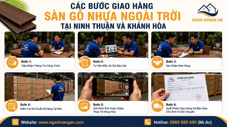 Các Bước Giao Hàng Sàn Gỗ Nhựa Ngoài Trời Tại Ninh Thuận Và Khánh Hòa Các Bước Giao Hàng Sàn Gỗ Nhựa Ngoài Trời Tại Ninh Thuận Và Khánh Hòa