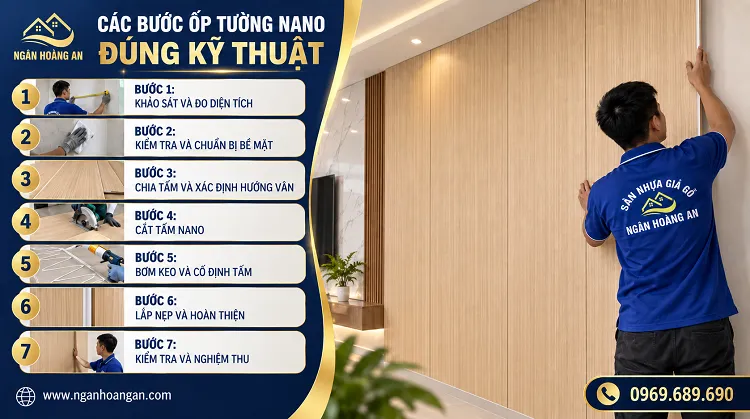 Các Bước Ốp Tường Nano Chuẩn Kỹ Thuật Nhất Các Bước Ốp Tường Nano Chuẩn Kỹ Thuật Nhất