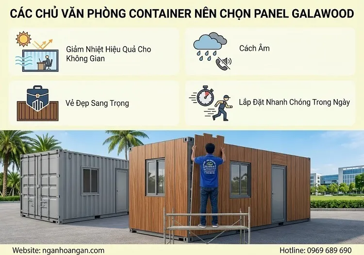 Các Chủ Văn Phòng Container Tại Thủ Dầu Một Nên Chọn Panel Galawood