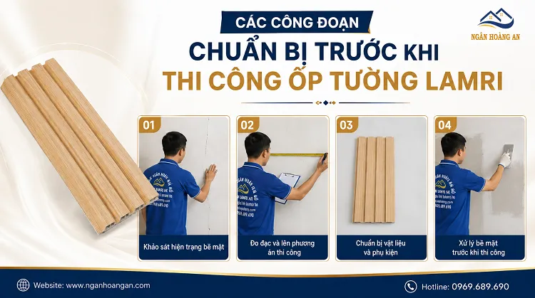 Các Công Đoạn Chuẩn Bị Trước Khi Thi Công Ốp Tường Lamri